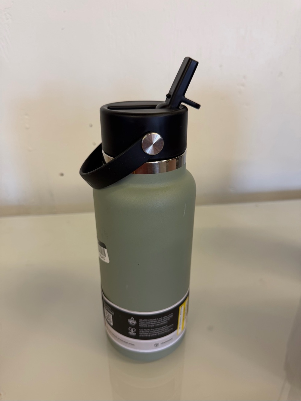 Hydro Flask Olive Green Straw Lid Insulated Bottle 32 oz